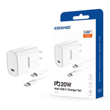ESEEKGO 20w TYPE C Wall Charger Set With Cable Set