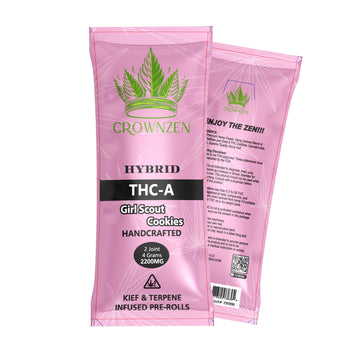 CROWNZEN THCA 4G 2200mg Pre Rolled 2pk Joint - 12ct Box