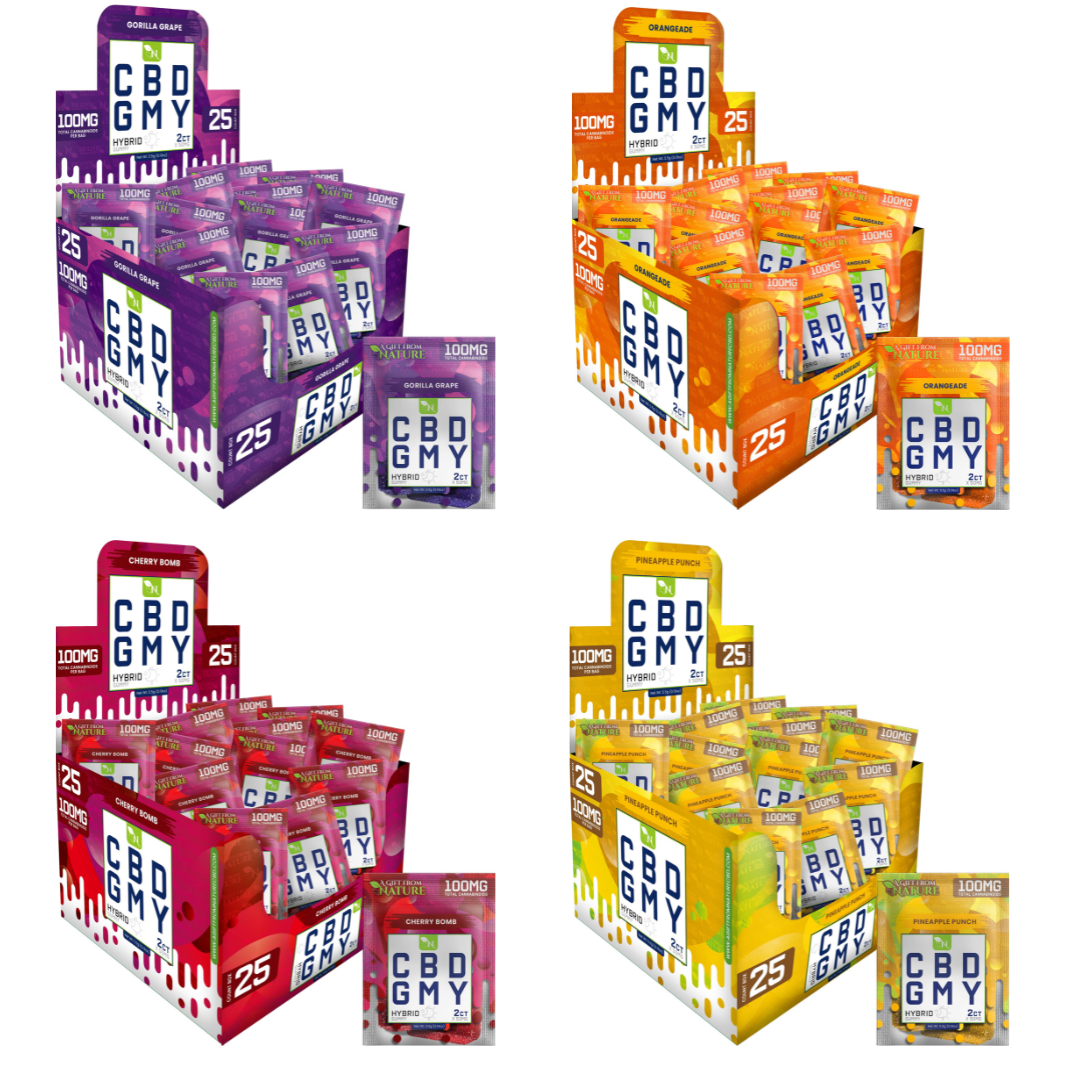 A Gift From Nature CBD GMY (HYBRID) 50mg Gummies 2pk - 25ct Box