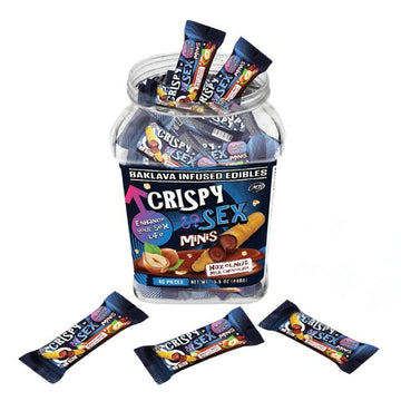 Crispy Blunt Mini Male Enhancement Baklava Crisp Rolls - 40ct Jar