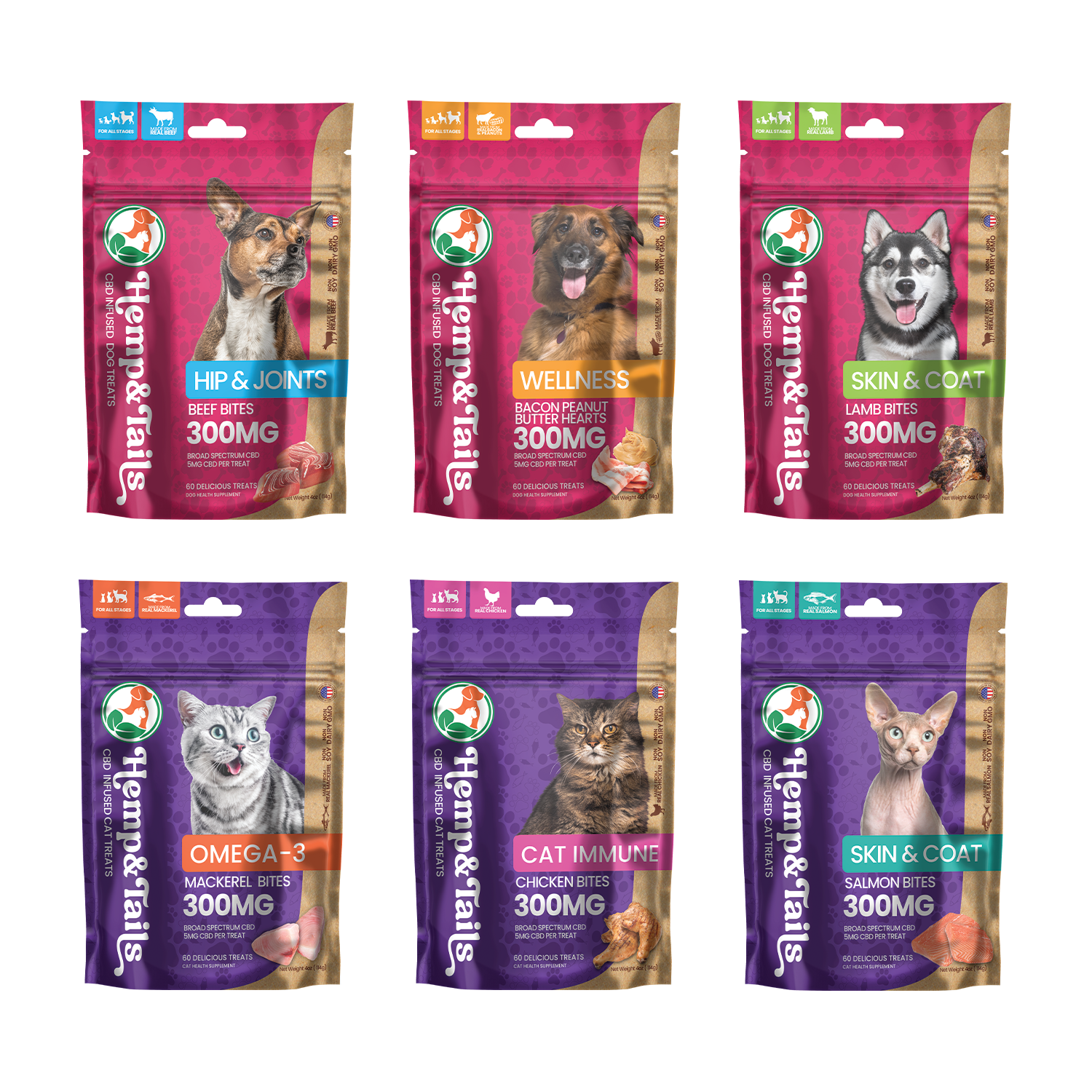 Hemp And Tails Pet 5mg CBD Treats Bag