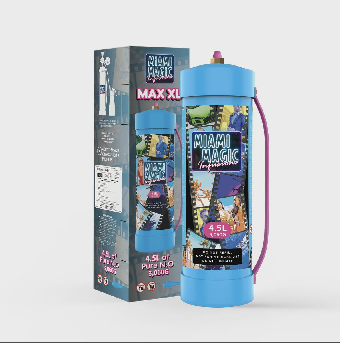 Miami magic Infusion 4.5L Tank Cream Charger (FOOD PURPOSE ONLY)