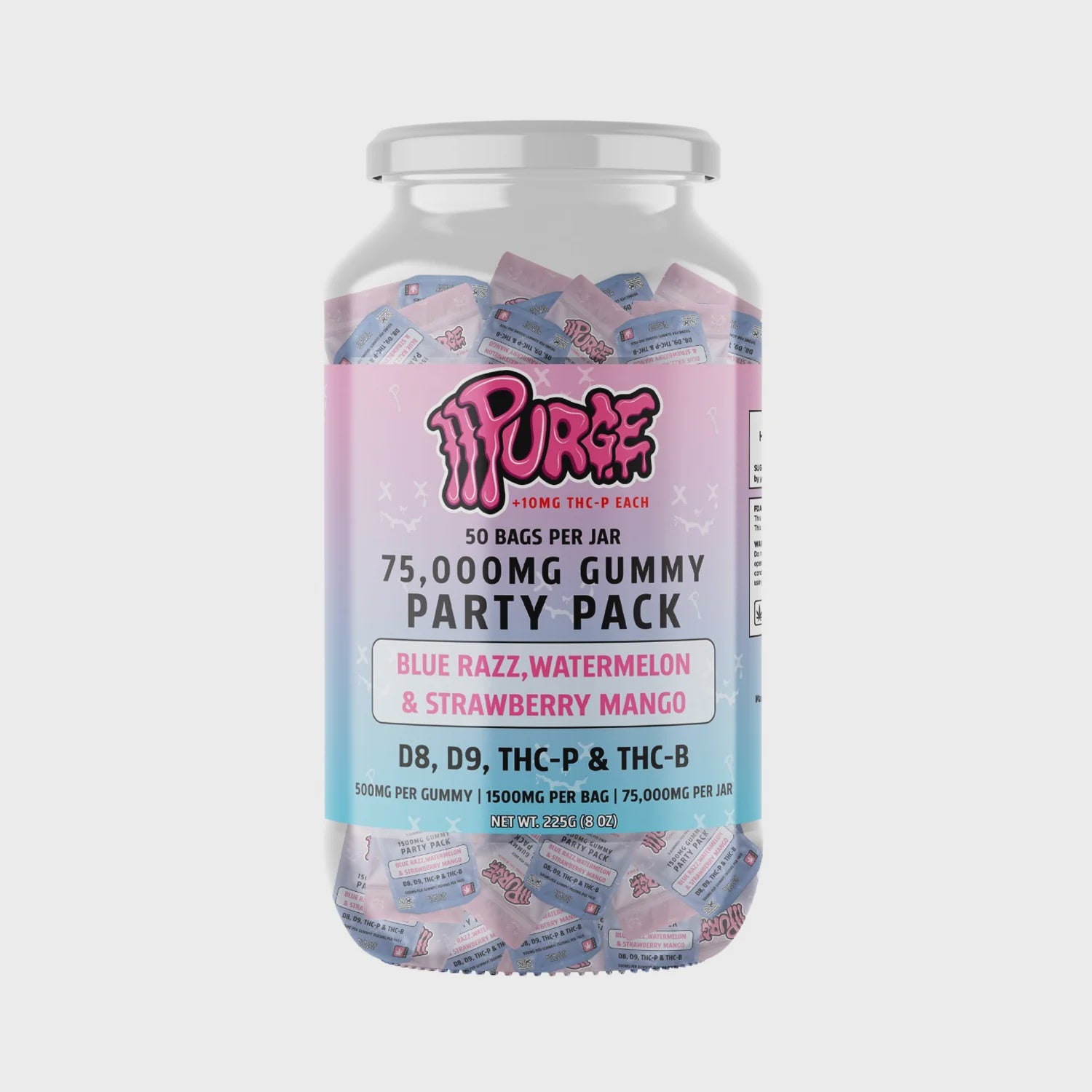 Purge THCP-THCB 75000mg Gummies - 50ct Jar