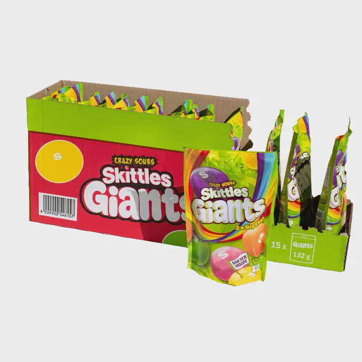 Skittles Giants 132g (UK) - 15ct Display