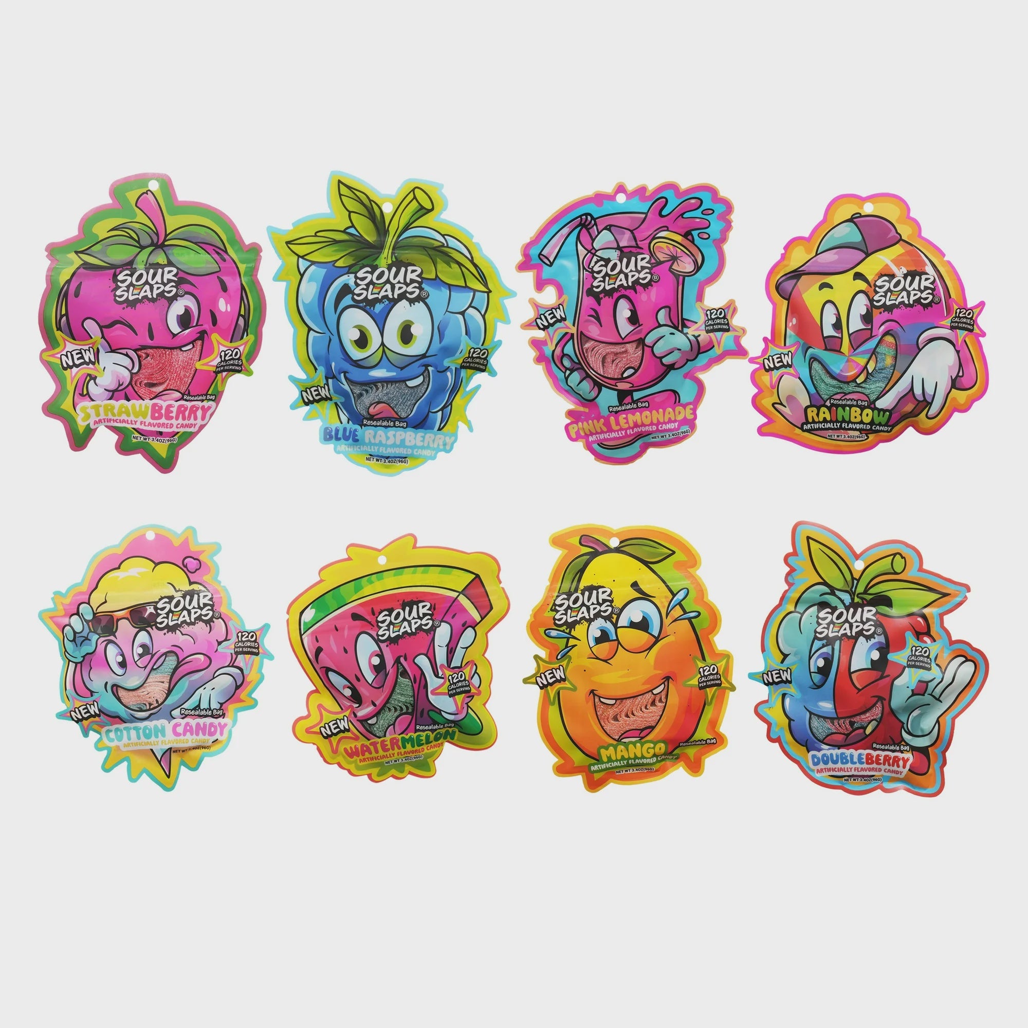 SOUR SLAP Vegan Sour Gummies 3.4oz Bag