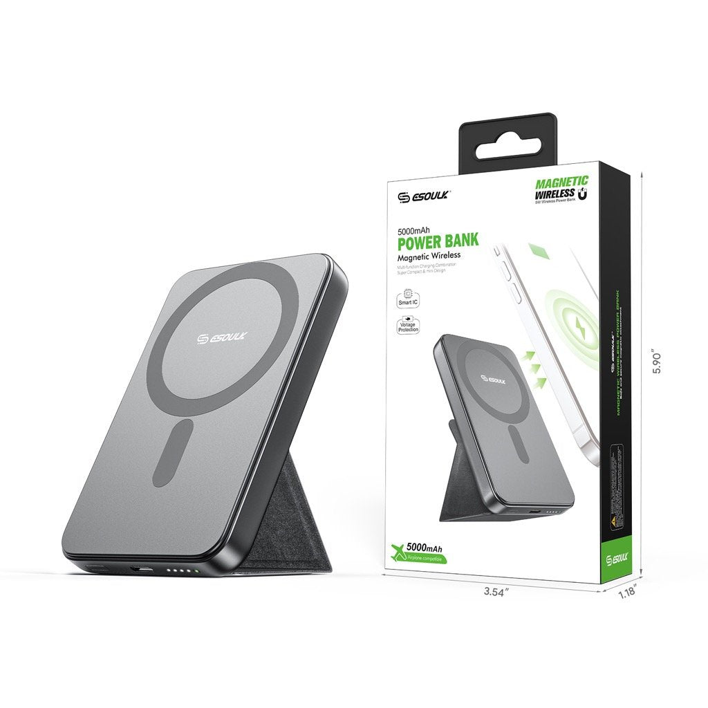 Esoulk 5000mAh Foldable Magentic Wireless Charging Stand