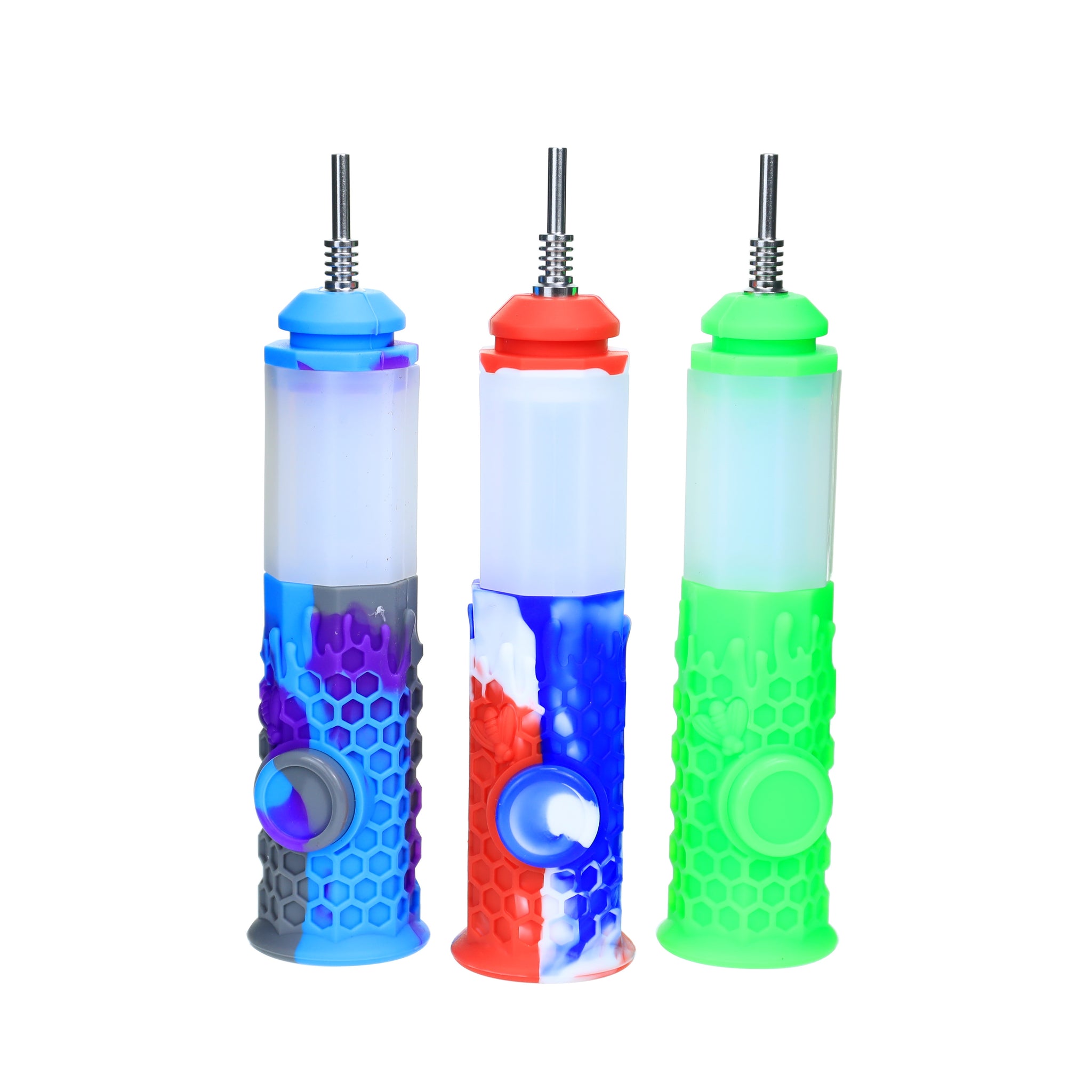 6" Silicone 10mm Honeycomb Nectar Collector w/Titanium Tip