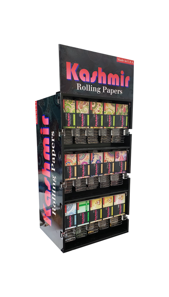 Kashmir Counter Top Mixed Rolling Paper Display and Merchandising Kit - 350ct Display (MSRP: $0.99)