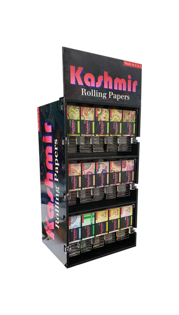 Kashmir Counter Top Mixed Rolling Paper Display and Merchandising Kit - 350ct Display (MSRP: $0.99)
