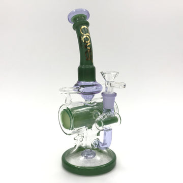 WPD-118 - 10" CLOVER Bent Neck Recycler Hole Water Pipe