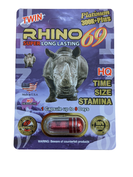 Rhino 69 Platinum 300k Plus Pills 1pk - 24ct Display (MSRP: $7.99)