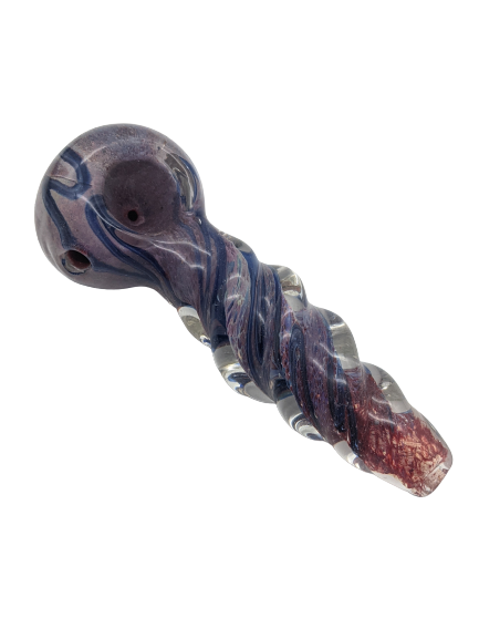 5" Twisted Body Frit Lines Hand Pipe
