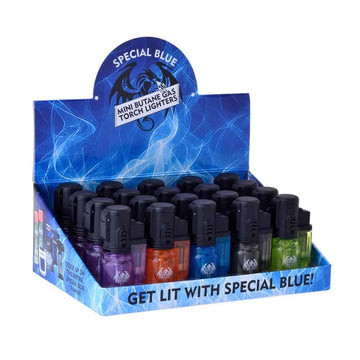 Special Blue Bullet Clear Torch - 20ct Display