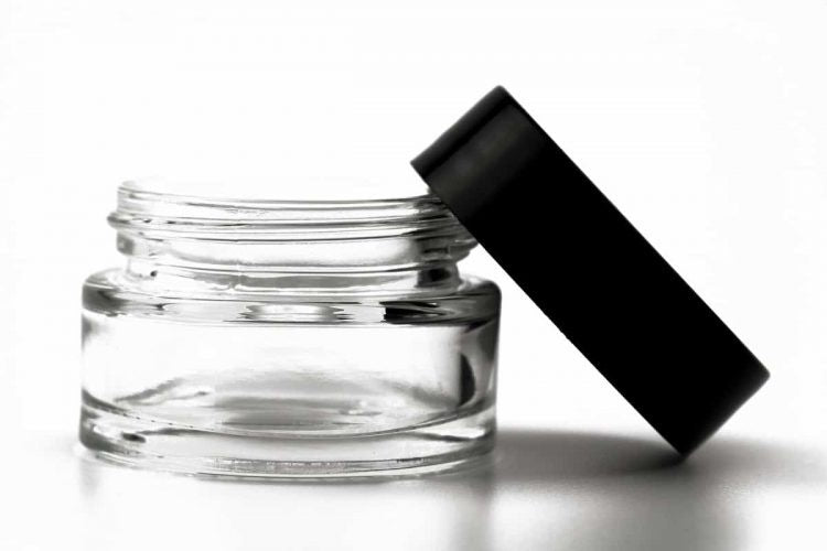 10ml Glass Concentrate Containers Black Screw Cap - 15ct Display