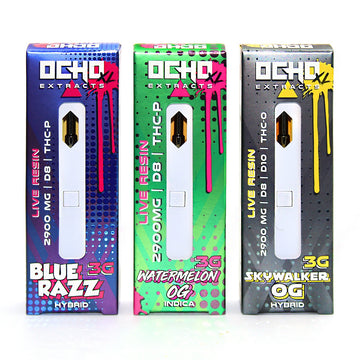 Ocho Extracts XL D8 THCP Live Resin 3g Disposables - 5ct Display (MSRP: $