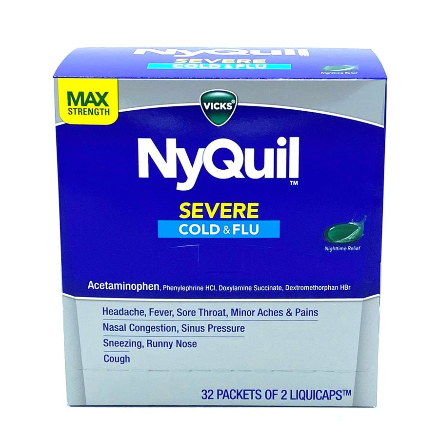 Nyquil Max Severe Cold & Flu Liquicaps 2 pack - 32ct Display