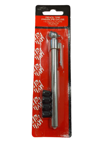 Tire Gauge with Valve Caps - Blister