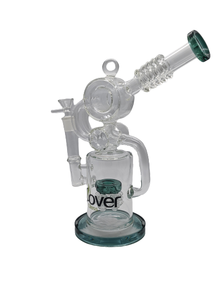 WPC-190 - 13" Angled Head Donut Hole Recycler Water Pipe