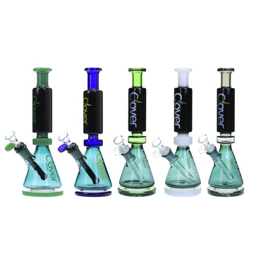 11" CLOVER Emerald Colored Beaker Water Pipe (MSRP: $69.99)