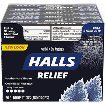 Halls Extra Strong Menthol 20ct