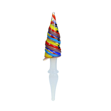 4.5" Rainbow Cone Glass Dabber