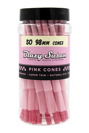 Blazy Susan Pink 98mm Cone - 50ct Jar