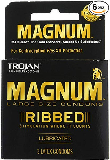 Trojan Magnum Ribbed 6pk