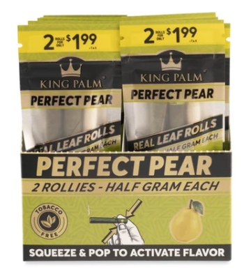 King Palm Perfect Pear - 2 Pre Priced Rollie Rolls - 20pk Display