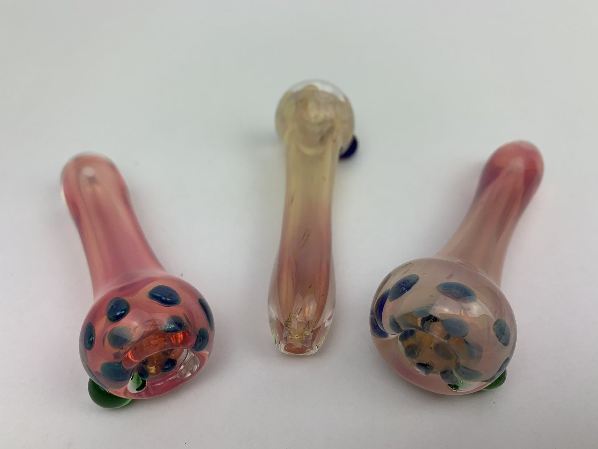 3" Pink Chillum with Marble - 3pk - Skokie Cash & Carry