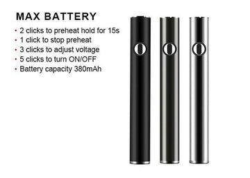 MAX Battery Variable Voltage Battery 380mAh