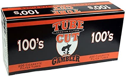 Gambler Tube Cut Regular 100mm Filter Cigarette Tubes - 5pk