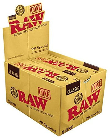 RAW Classic 98 Special Pre Rolled Cones - 12pk Display