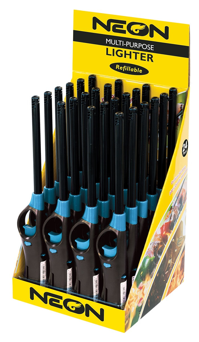 NEON Multi Purpose Utility Lighter - 24ct Display