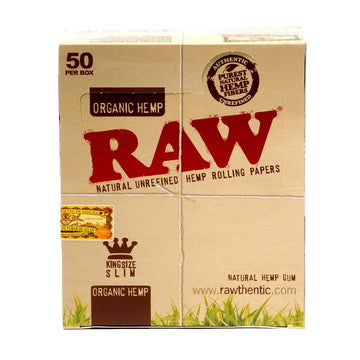 RAW Organic King Size Slim Paper 32pk - 50ct Display