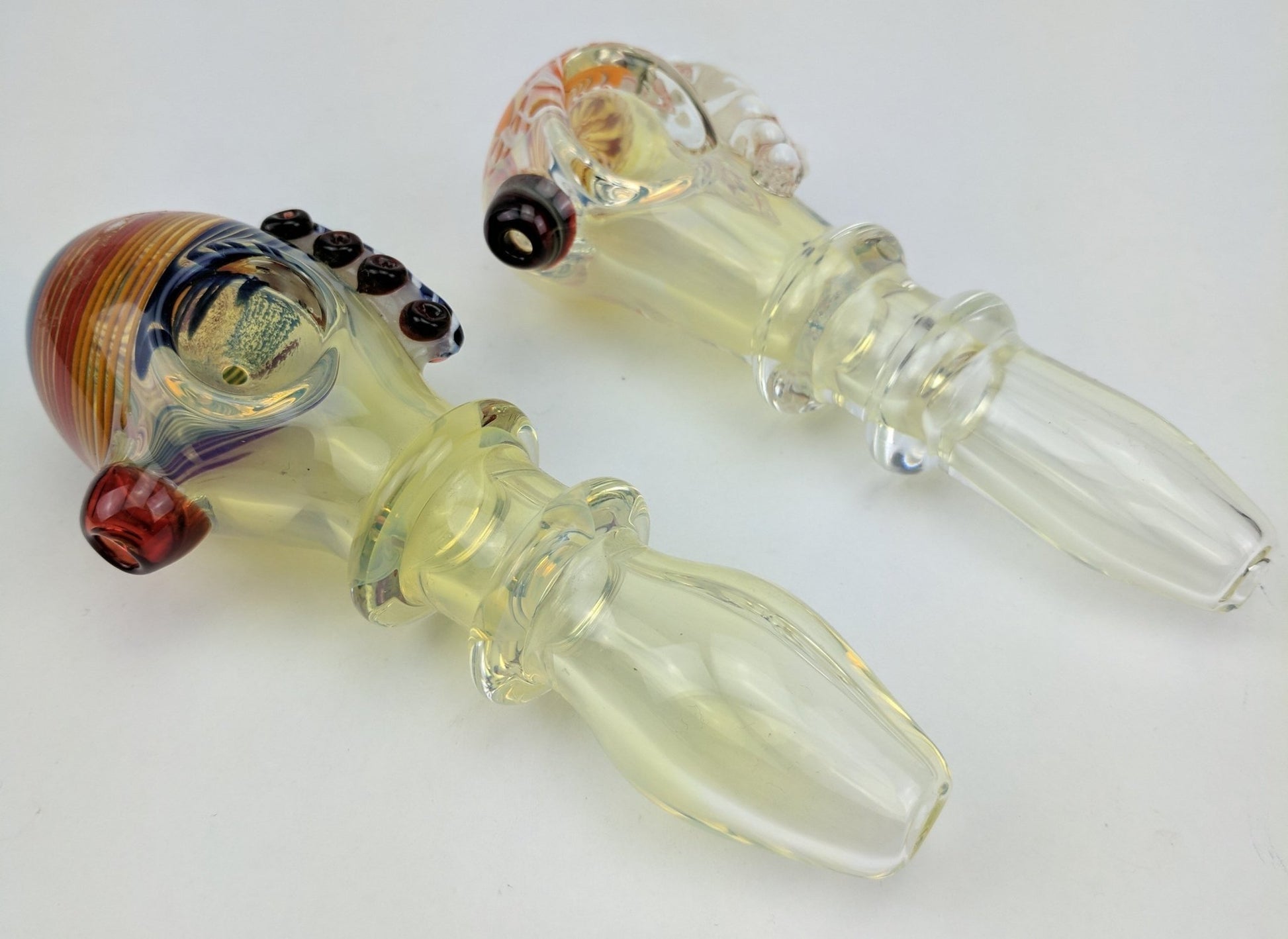 5" Silver Fumed with Tentacle Pipe - Skokie Cash & Carry