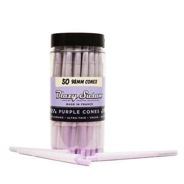 Blazy Susan Purple 98mm Cone - 50ct Jar