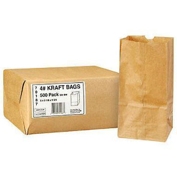 Kraft #4 Paper Bags 500ct