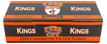 Gambler Tube Cut Regular King Size Filter Cigarette Tubes - 5pk