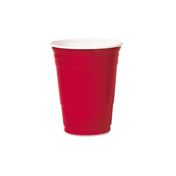 Red 16oz Plastic Disposable Cups - 16ct