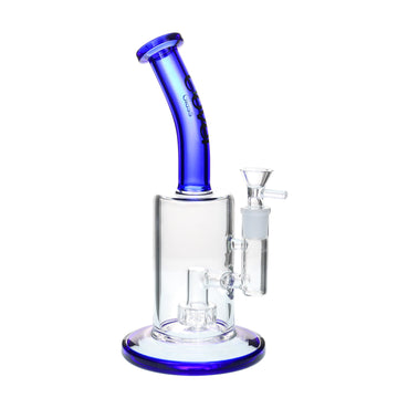 10.5" CLOVER Colored Neck and Base Cake Perc Water Pipe (WPD-223)