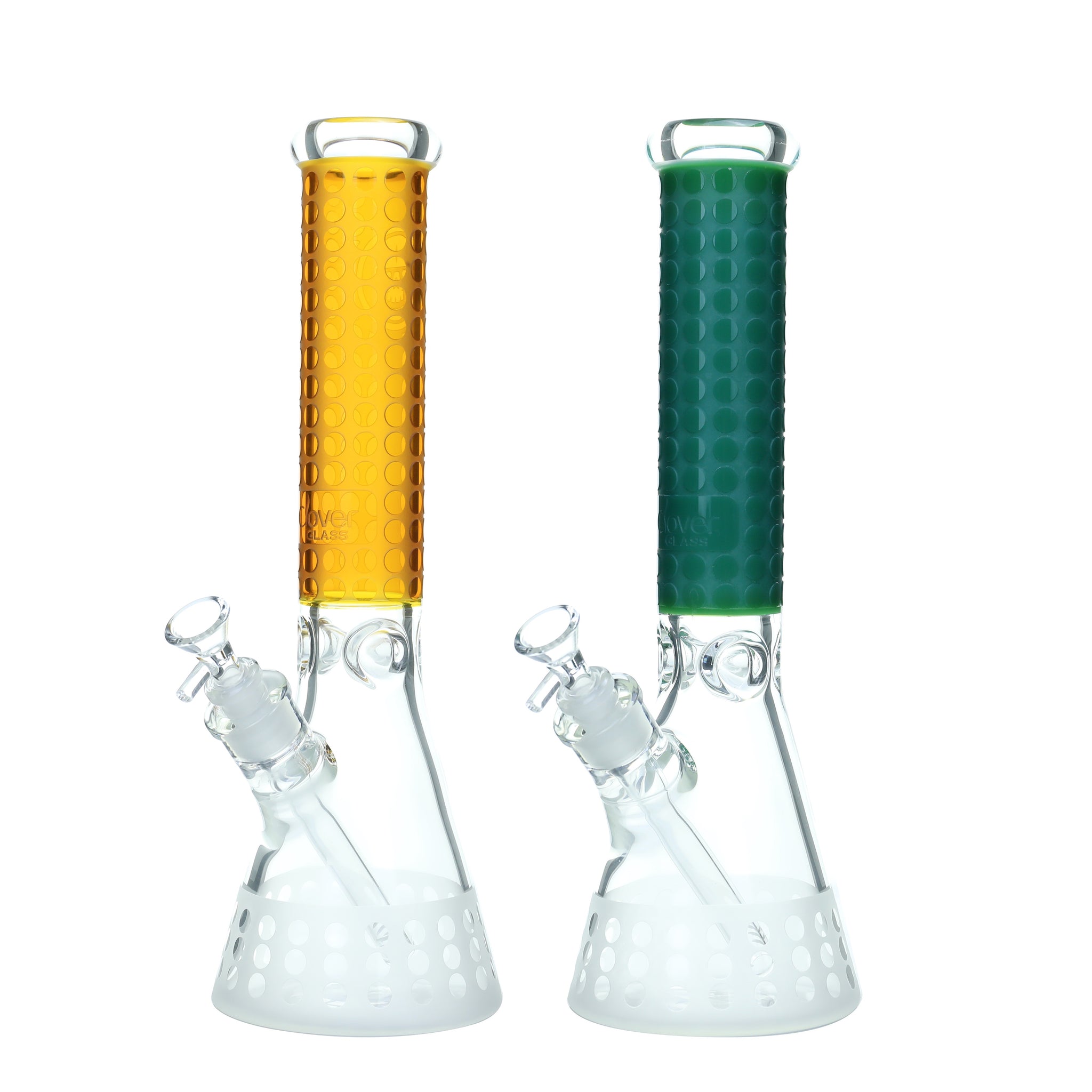 14" CLOVER Colored Etched Beaker Water Pipe (MSRP: $79.99)