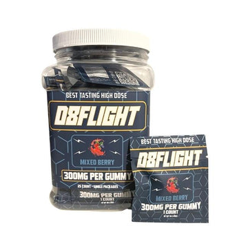 D8Flight Heavy Hitters 300mg D8 Gummies Single bag - 25ct Jar