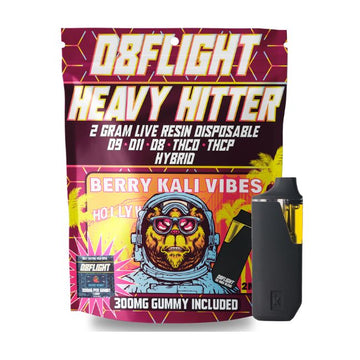 D8Flight Heavy Hitter 2g Live Resin Dispo + 300mg Gummy - 5ct Display