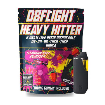 D8Flight Heavy Hitter 2g Live Resin Dispo + 300mg Gummy - 5ct Display