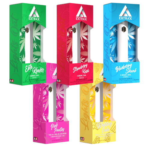 (CLEARANCE) Delta Extrax Lights Out Collection 2g Disposable Vape - 6p