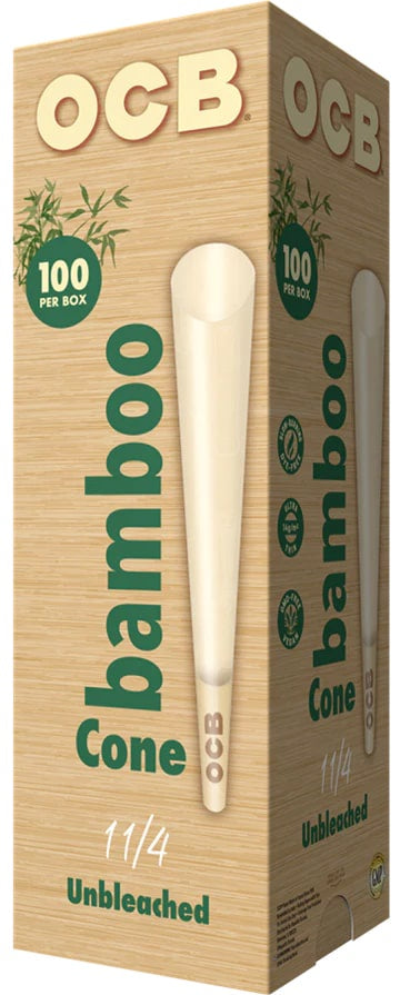 OCB Bamboo Unbleached 1 1/4 Cone Tower - 100ct Display