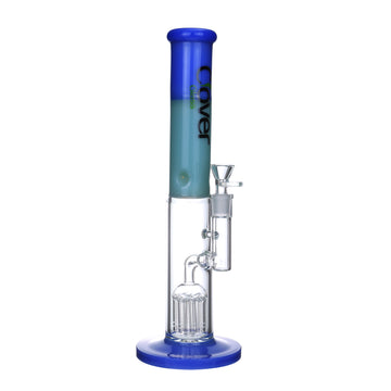14" CLOVER Double Colored Bottom Tree Perc Straight Shooter Water Pipe (WPB-362)
