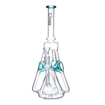 12" CLOVER Conical Perc Triple Recycler Water Pipe (WPC-241)