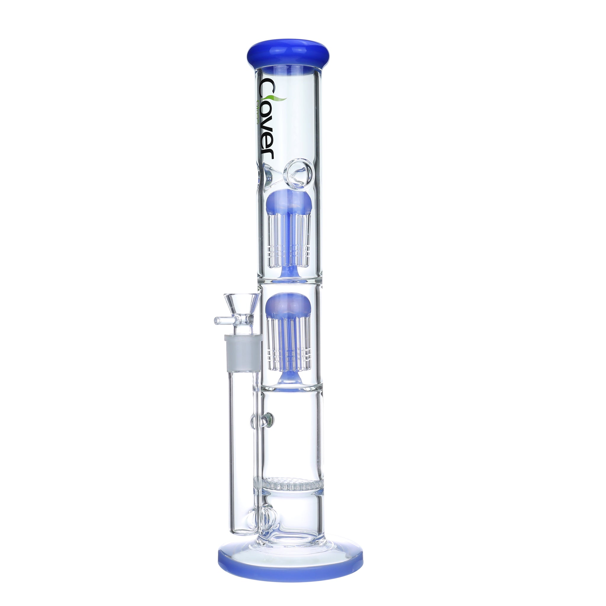 16" CLOVER Straight Shooter Double Tree Perc Water Pipe (WPA-228)