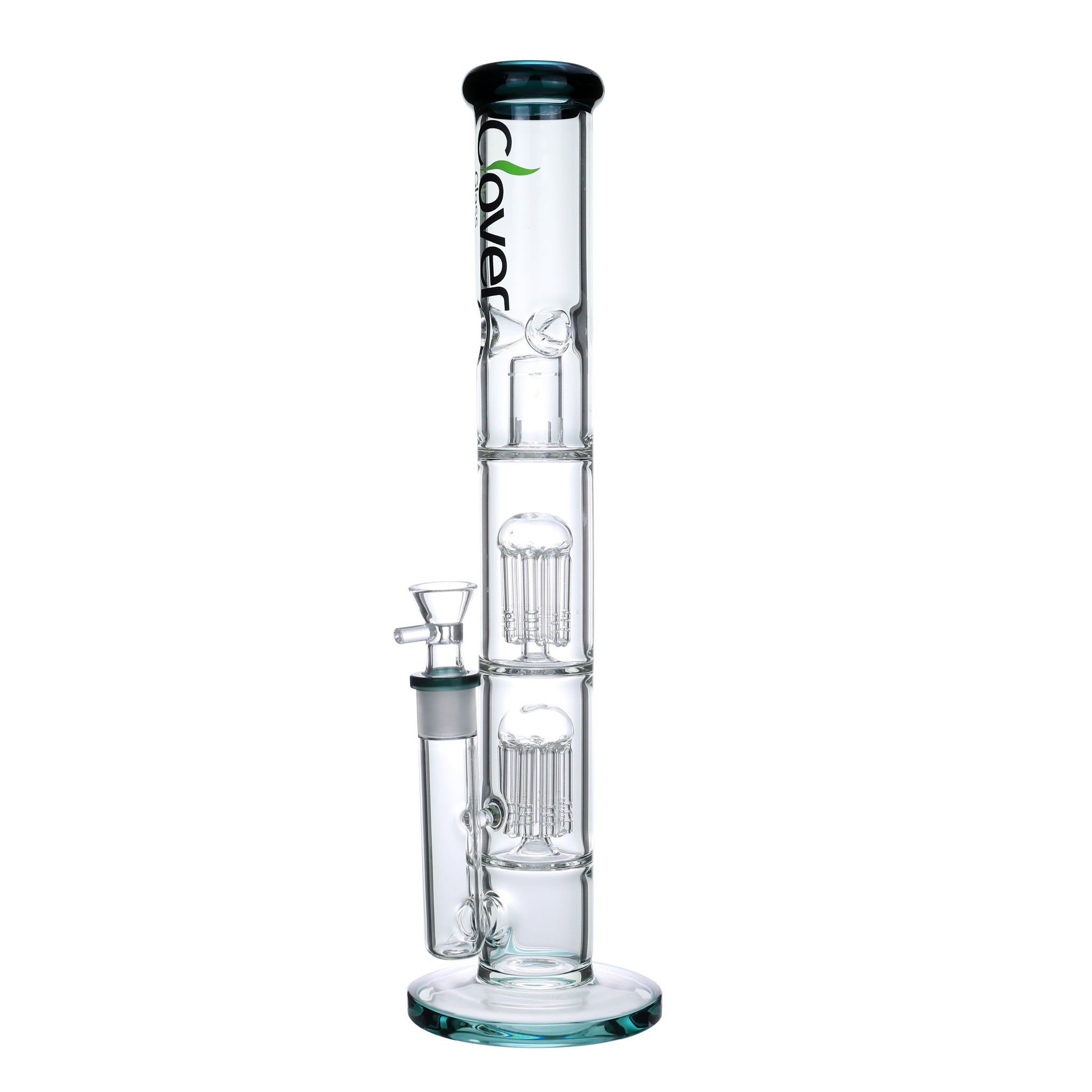 16" CLOVER Straight Shooter Triple Perc Water Pipe (WPA-77)